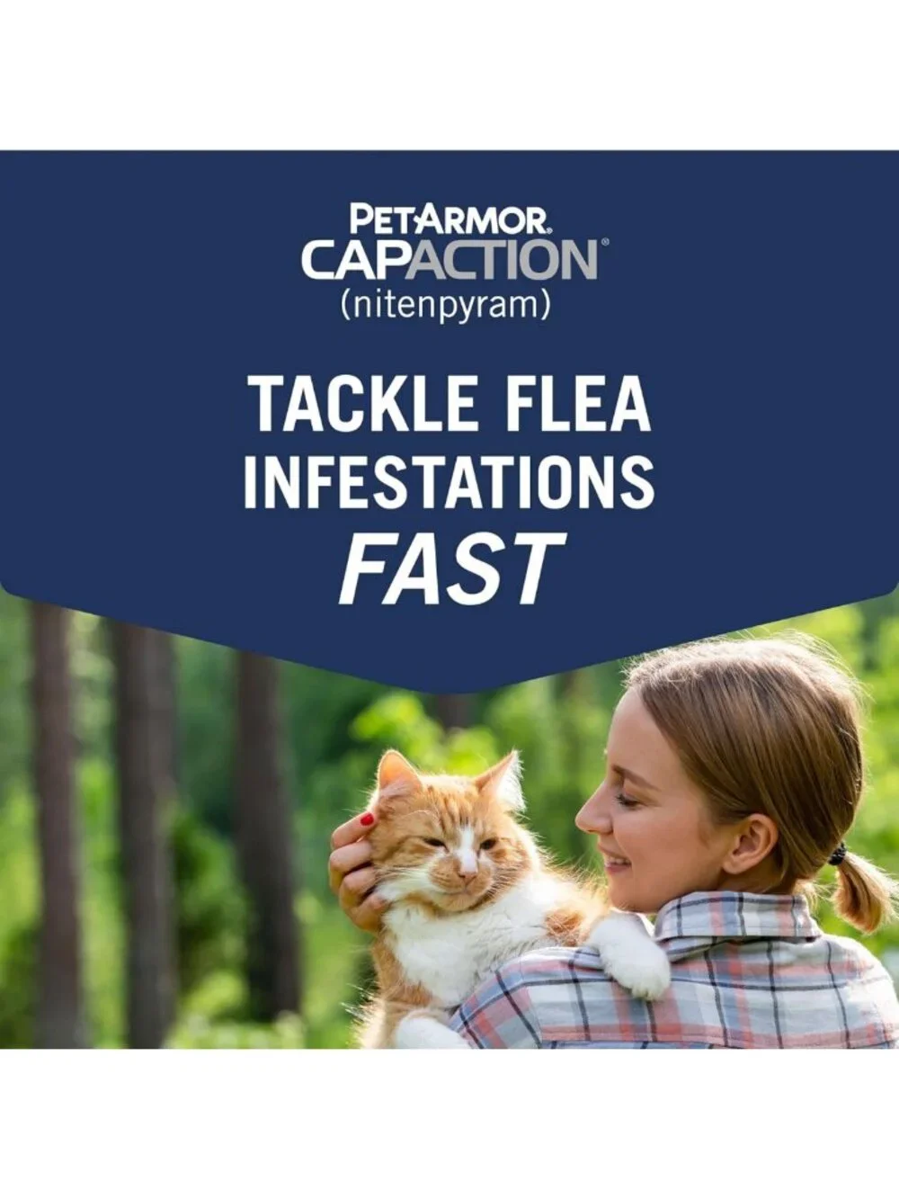 Fast-Acting Oral Flea Treatment for Cats 2-25 lbs, 6 Tablets, No Mess, Quick
